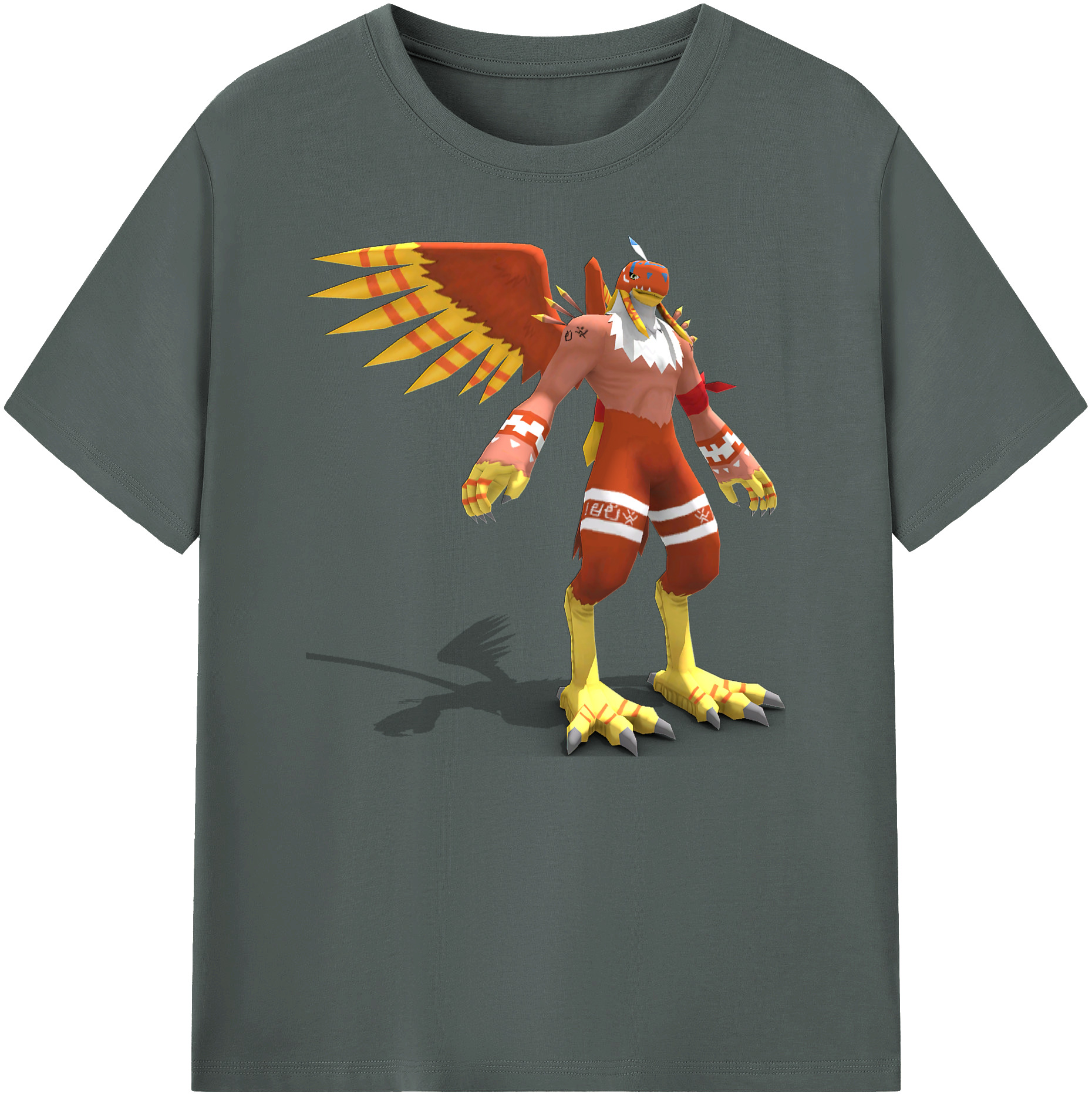 （画像用） Digimon デジタルモンスター/デジモン 綿100％ メンズ半袖Tシャツ｜肌触りやわらか＆通気性